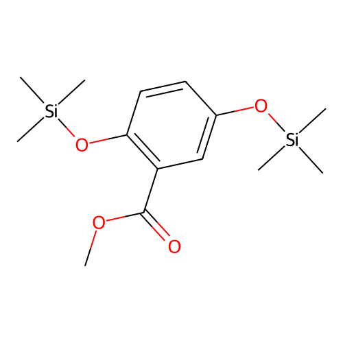 Benzoic acid, 2,5-bis(trimethylsiloxy)-, methyl ester structure