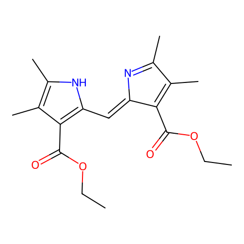 3,3'-Diethoxycarbonyl-4,5,4',5'-tetramethyl-dipyrromethen structure
