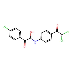 Ethanone, 1-(4-chlorophenyl)-2-((4-(dichloroacetyl)phenyl)amino)-2-hydroxy- structure