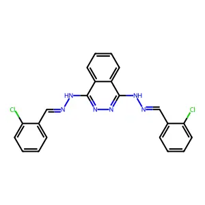 N,n-bis[(2-chlorophenyl)methylideneamino]phthalazine-1,4-diamine structure