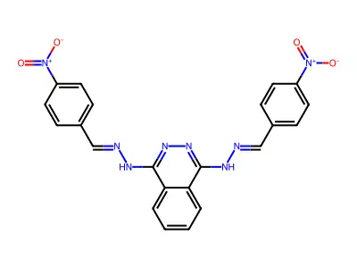 Benzaldehyde, P-nitro-,1,4-phthalazinediyldihydrazone (8CI) structure