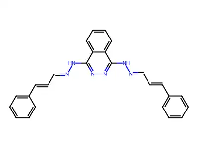 1-N,4-N-bis(cinnamylideneamino)phthalazine-1,4-diamine structure