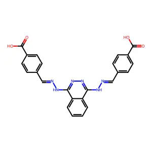 4-[[[4-[2-[(4-carboxyphenyl)methylidene]hydrazinyl]phthalazi structure