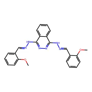 1-N,4-N-bis[(2-methoxyphenyl)methylideneamino]phthalazine-1,4-diamine structure
