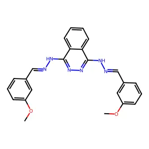 1-N,4-N-bis[(3-methoxyphenyl)methylideneamino]phthalazine-1,4-diamine structure