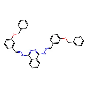 1-N,4-N-bis[(3-phenylmethoxyphenyl)methylideneamino]phthalazine-1,4-diamine structure