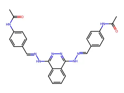 N-[4-[(E)-[[4-[(2E)-2-[(4-acetamidophenyl)methylidene]hydraz structure