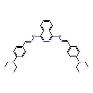4,4'-{2,3-Dihydrophthalazine-1,4-diylidenebis[(hydrazine-2,1-diylidene)methanylylidene]}bis(N,N-diethylaniline) structure