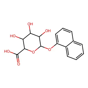 1-Naphthyl B-D-glucuronide structure