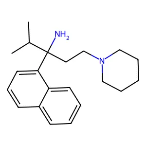 4-Methyl-3-naphthalen-1-yl-1-piperidin-1-ylpentan-3-amine structure
