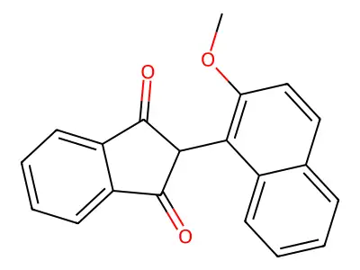 2-(2-Methoxy-naphthalen-1-YL)-indan-1,3-dione structure