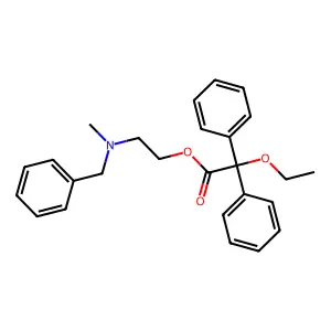 Acetic acid, 2,2-diphenyl-2-ethoxy-, 2-(benzylmethylamino)ethyl ester structure