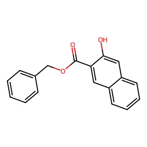 2-Naphthalenecarboxylic acid, 3-hydroxy-, phenylmethyl ester structure