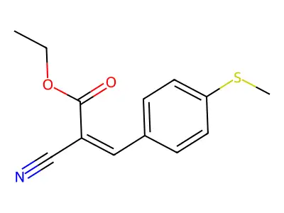 2-Propenoic acid, 2-cyano-3-[4-(methylthio)phenyl]-, ethyl ester structure