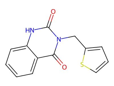 3-(thiophen-2-ylmethyl)-1H-quinazoline-2,4-dione structure