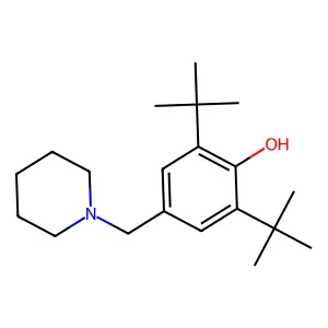 Phenol, 2,6-bis(1,1-dimethylethyl)-4-(1-piperidinylmethyl)- structure