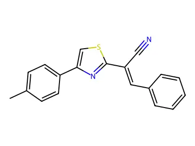 2-[4-(4-Methylphenyl)-1,3-thiazol-2-yl]-3-phenylprop-2-enenitrile structure