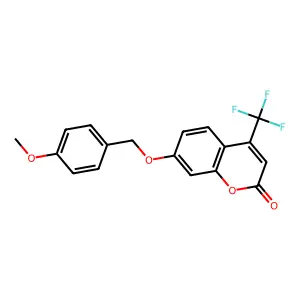 7-[(4-Methoxyphenyl)methoxy]-4-(trifluoromethyl)-2h-chromen-2-one structure