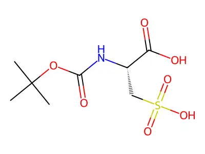 2-(Tert-butoxycarbonylamino)-3-sulfo-propanoic acid structure