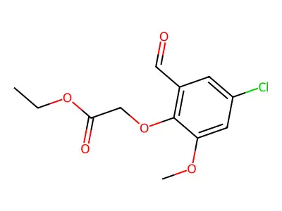 Ethyl 2-(4-chloro-2-formyl-6-methoxyphenoxy)acetate structure