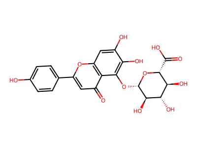 Scutellarein 5-beta-D-glucuronoside structure