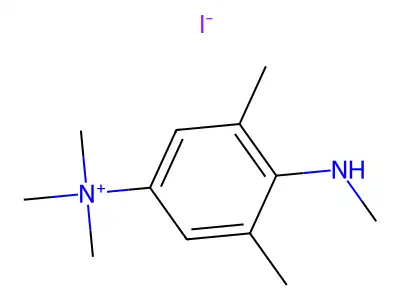 [3,5-Dimethyl-4-(methylamino)phenyl]-trimethylazanium iodide structure