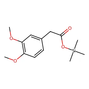 Benzeneacetic acid, 3,4-dimethoxy-, trimethylsilyl ester structure