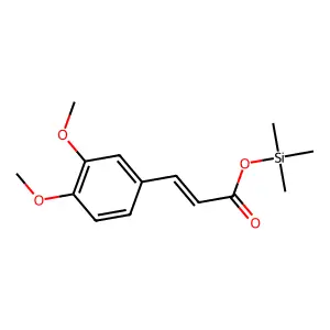 Trimethylsilyl 3-(3,4-dimethoxyphenyl)prop-2-enoate structure