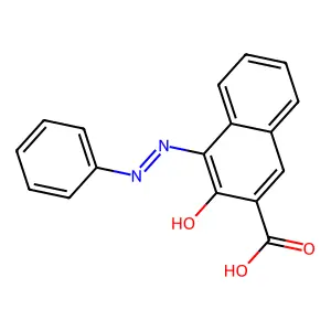 3-羟基-4-(苯偶氮基)-2-萘甲酸 structure