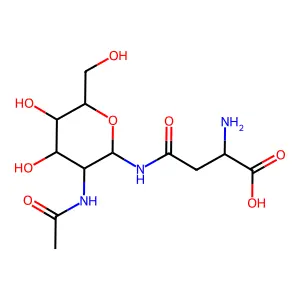 天冬氨酰氨基葡萄糖 structure