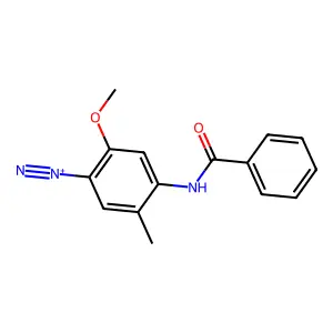 Benzenediazonium, 4-(benzoylamino)-2-methoxy-5-methyl- structure