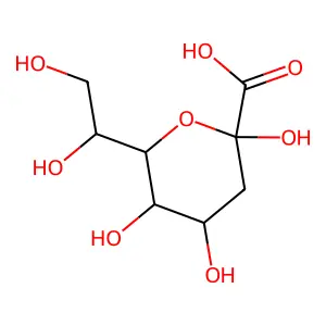 3-脱氧-α-D-甘露-辛-2-酮吡喃糖酸 structure