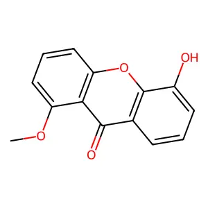 5-Hydroxy-1-methoxyxanthone structure