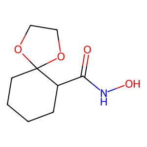 N-hydroxy-1,4-dioxaspiro[4.5]decane-6-carboxamide structure