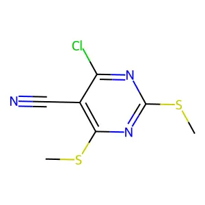 4-Chloro-2,6-bis(methylsulfanyl)pyrimidine-5-carbonitrile structure