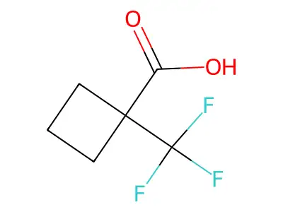 1-(Trifluoromethyl)cyclobutanecarboxylic acid structure