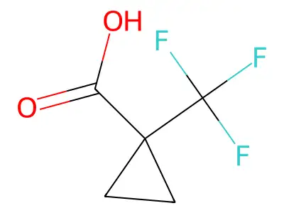 1-(Trifluoromethyl)cyclopropane-1-carboxylic acid structure