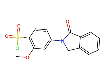 Benzenesulfonylchloride, 4-(1,3-dihydro-1-oxo-2H-isoindol-2-yl)-2-methoxy- structure