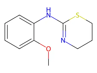 N-(2-methoxyphenyl)-5,6-dihydro-4H-1,3-thiazin-2-amine structure