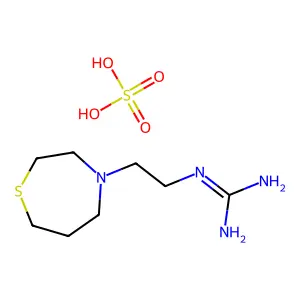 Guanidine, N-(2-(tetrahydro-1,4-thiazepin-4(5H)-yl)ethyl)-, sulfate (1:?) structure
