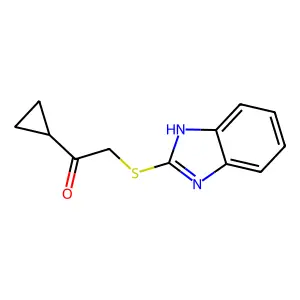 2-(1H-benzimidazol-2-ylsulfanyl)-1-cyclopropylethanone structure