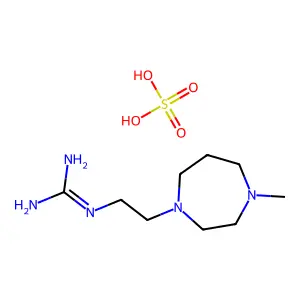 Guanidine, (2-(hexahydro-4-methyl-1H-1,4-diazepin-1-yl)ethyl)-, sulfate structure