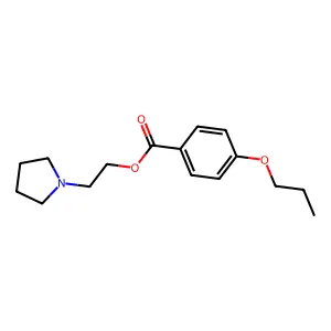 2-Pyrrolidin-1-ylethyl 4-propoxybenzoate structure