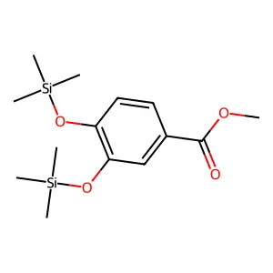 Benzoic acid, 3,4-bis(trimethylsiloxy)-, methyl ester structure