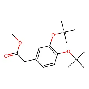 Acetic acid, [3,4-bis(trimethylsiloxy)phenyl]-, methyl ester structure
