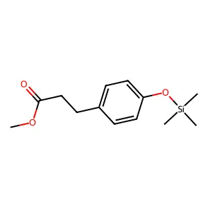 Hydrocinnamic acid, p-(trimethylsiloxy)-, methyl ester structure