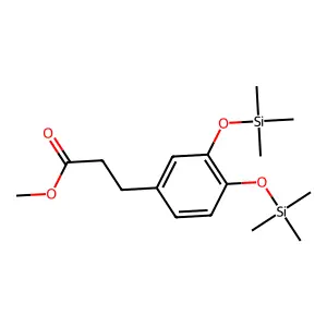 Hydrocinnamic acid, 3,4-bis(trimethylsiloxy)-, methyl ester structure