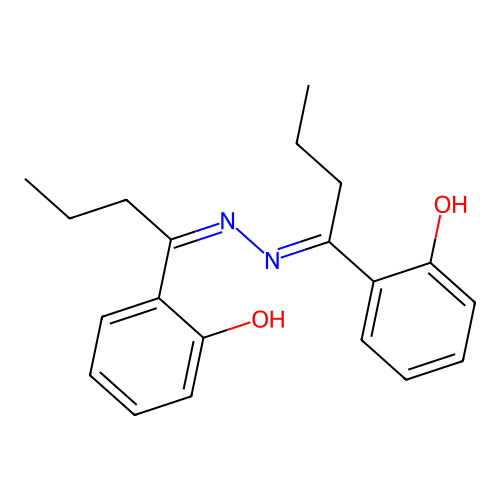 2-[N-[1-(2-hydroxyphenyl)butylideneamino]-C-propylcarbonimidoyl]phenol structure