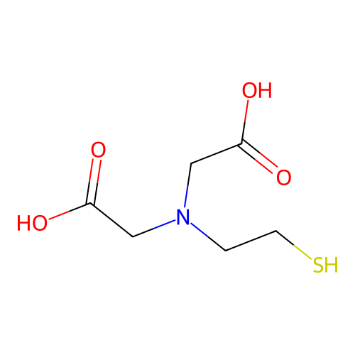 N-(2-mercaptoethyl)iminodiacetic acid structure