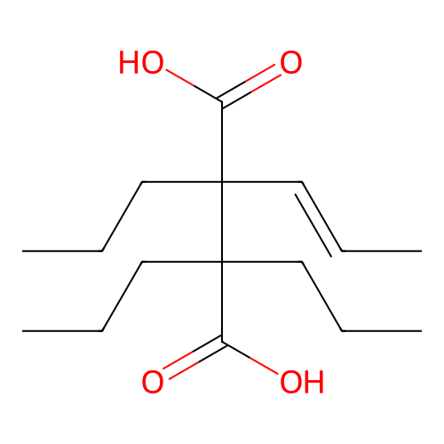 2-[(E)-prop-1-enyl]-2,3,3-tripropylbutanedioic acid structure